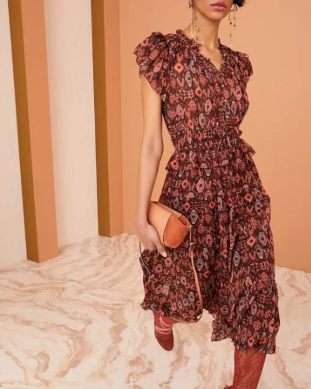 "Emine" Dress in "Garnet"