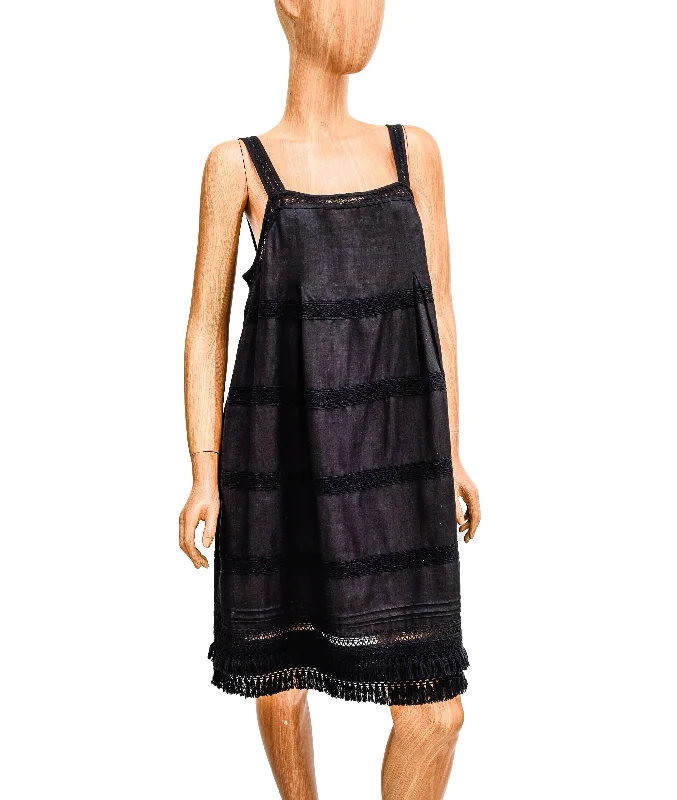Embroidered Dress with Pockets