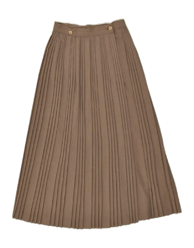 STEFANEL Womens Tall High Waist Knife Pleated Skirt IT 42 Medium W24 Grey wool skirt sturdy STEFANEL Womens Tall High Waist Knife Pleated Skirt IT 42 Medium W24 Grey wool skirt sturdy