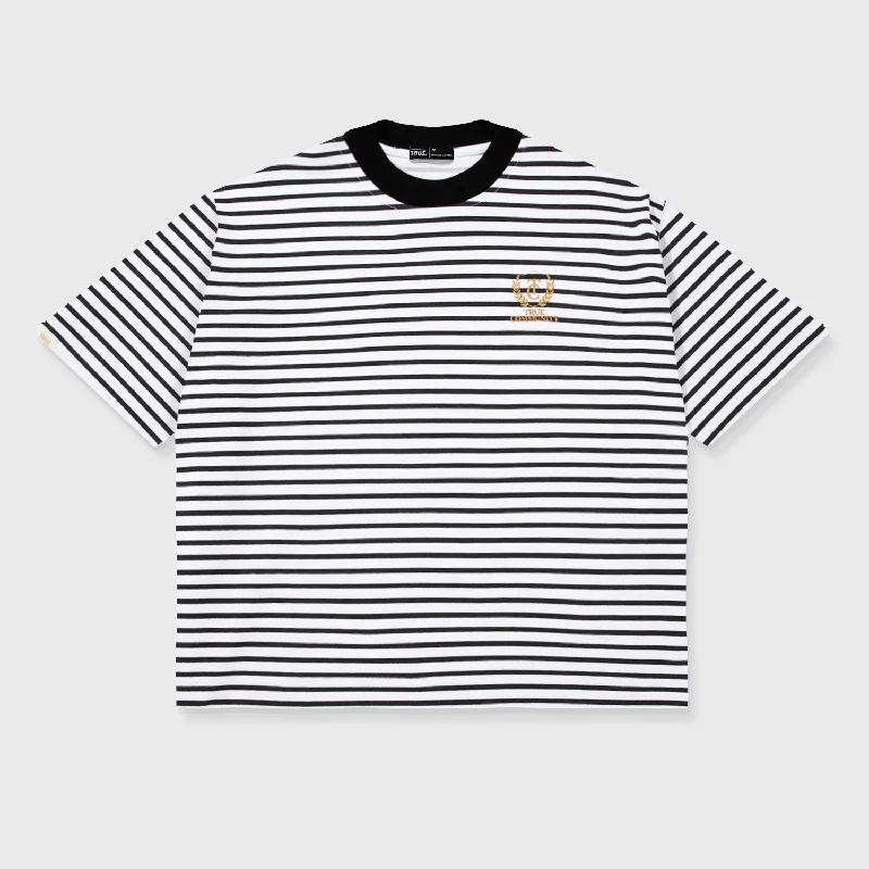 Community Box-Fit Tee - Black Hooded Caped Shawl Collar