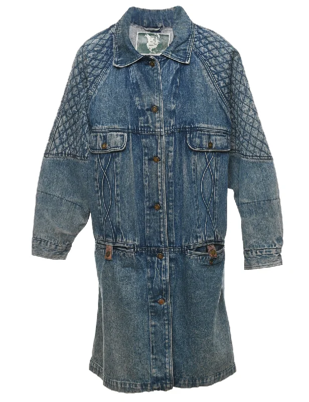 Extra Long Faded Dark Wash 1990s Denim Jacket - L Mesh Jacket Canvas Jacket Denim Jacket Extra Long Faded Dark Wash 1990s Denim Jacket - L Mesh Jacket Canvas Jacket Denim Jacket