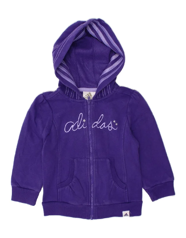 ADIDAS Baby Girls Graphic Zip Hoodie Sweater 18-24 Months Purple Cotton Hoodie with Drop Shoulder Relaxed Streetwear ADIDAS Baby Girls Graphic Zip Hoodie Sweater 18-24 Months Purple Cotton Hoodie with Drop Shoulder Relaxed Streetwear