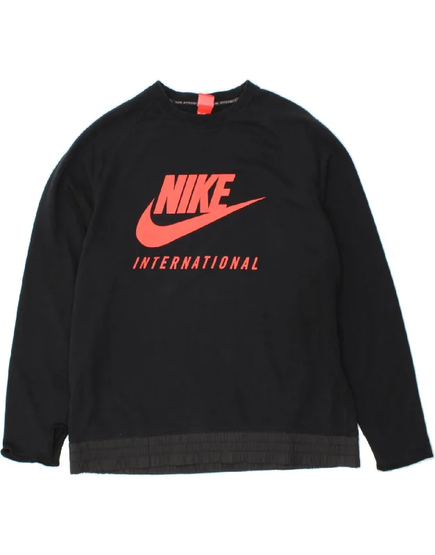 NIKE Mens Graphic Sweatshirt Jumper 2XL Black Cotton Hoodie with Frayed Bohemian Relaxed NIKE Mens Graphic Sweatshirt Jumper 2XL Black Cotton Hoodie with Frayed Bohemian Relaxed