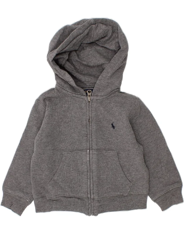 POLO RALPH LAUREN Baby Boys Zip Hoodie Sweater 18-24 Months Grey Cotton Hoodie with Oversized Fit Loose Comfortable POLO RALPH LAUREN Baby Boys Zip Hoodie Sweater 18-24 Months Grey Cotton Hoodie with Oversized Fit Loose Comfortable