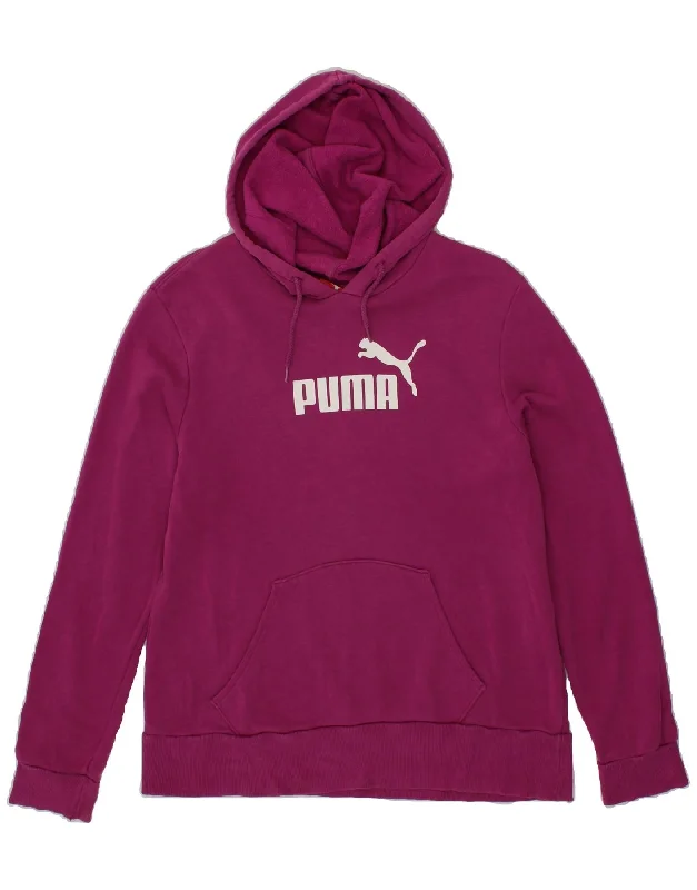 PUMA Womens Graphic Hoodie Jumper UK 18 XL Pink Cotton Hoodie with Ribbed Neckline Snug Warm PUMA Womens Graphic Hoodie Jumper UK 18 XL Pink Cotton Hoodie with Ribbed Neckline Snug Warm