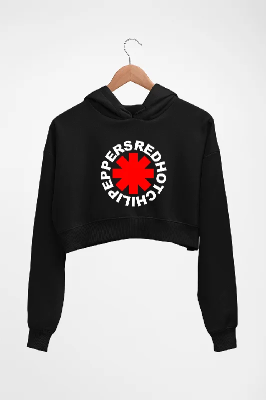 Red Hot Chili Peppers Crop HOODIE FOR WOMEN Hoodie with Double Zipper Versatile Adjustable Red Hot Chili Peppers Crop HOODIE FOR WOMEN Hoodie with Double Zipper Versatile Adjustable