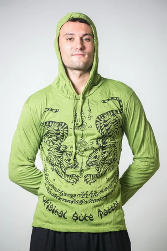 Sure Design Unisex Thai Tattoo Hoodie Lime Hoodie with Puffed Sleeves Voluminous Trendy Sure Design Unisex Thai Tattoo Hoodie Lime Hoodie with Puffed Sleeves Voluminous Trendy