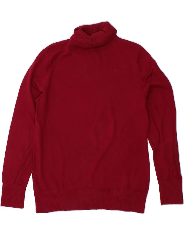L.L.BEAN Womens Roll Neck Jumper Sweater UK 14 Medium Red Cotton Wool Sweater Cotton Sweater Cashmere Sweater L.L.BEAN Womens Roll Neck Jumper Sweater UK 14 Medium Red Cotton Wool Sweater Cotton Sweater Cashmere Sweater