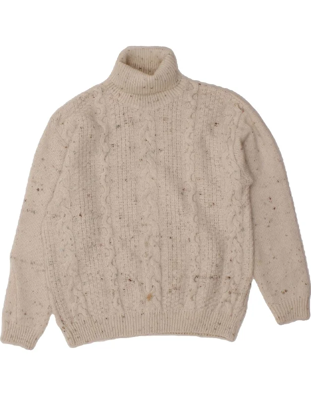 VINTAGE Womens Roll Neck Jumper Sweater UK 16 Large White Flecked Viscose Anti-Pilling Anti-Shrink Durable VINTAGE Womens Roll Neck Jumper Sweater UK 16 Large White Flecked Viscose Anti-Pilling Anti-Shrink Durable